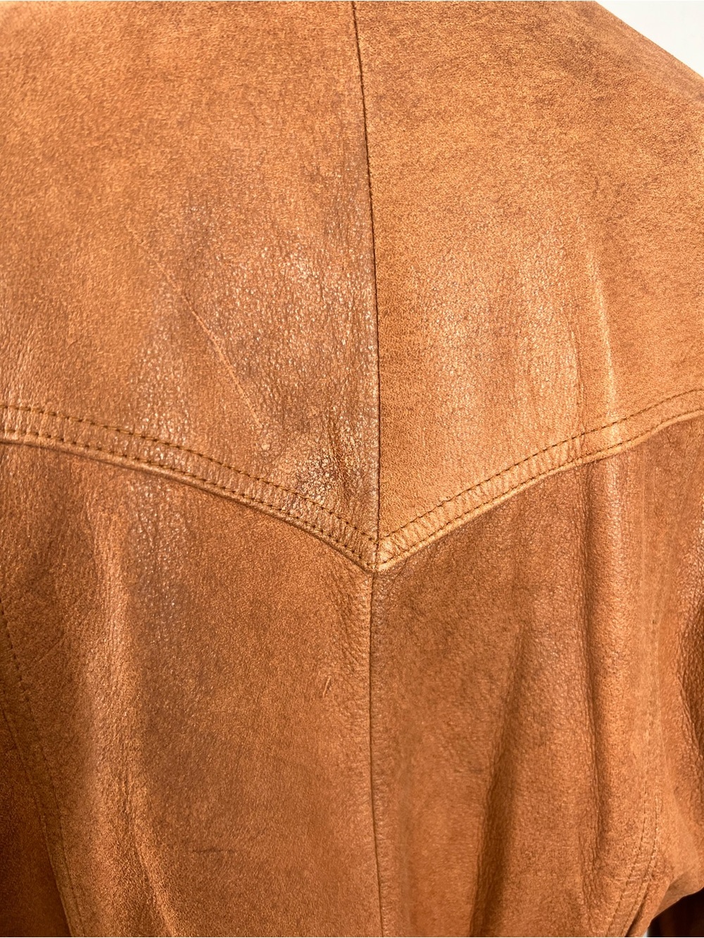 Classic Brown Leather Belted Jacket - Picture 9 of 13